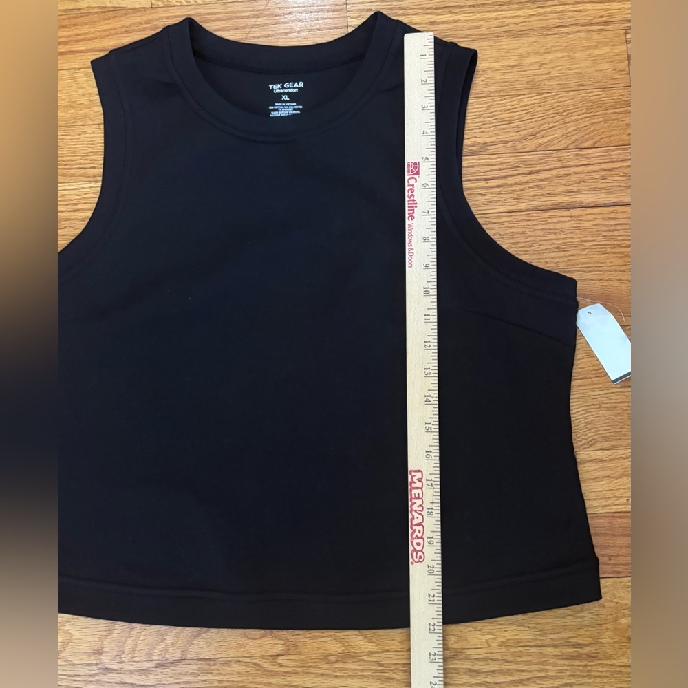 Tek Gear Shirt Women’s XL Black Tank Top UltraComfort Sleeveless Athletic New - Picture 4 of 5